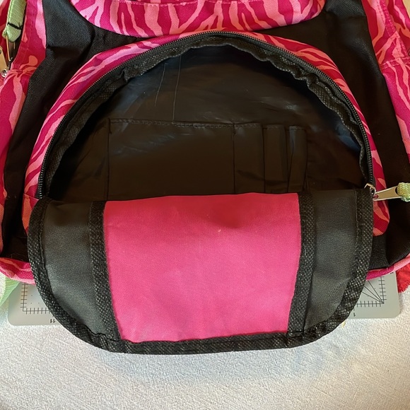 Trailmaker backpack, pink zebra stripe w black straps - Picture 6 of 11